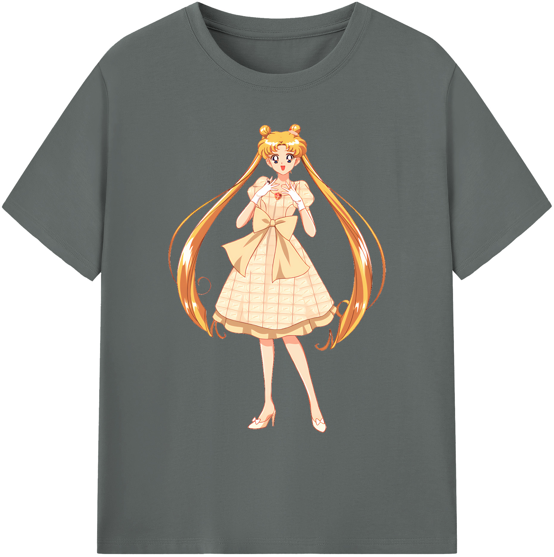 （画像用） 美少女戦士セーラームーン 愛野 美奈子 あいの みなこ Sailor Moon Aino Minako 綿100％ メンズ半袖Tシャツ｜肌触りやわらか＆通気性